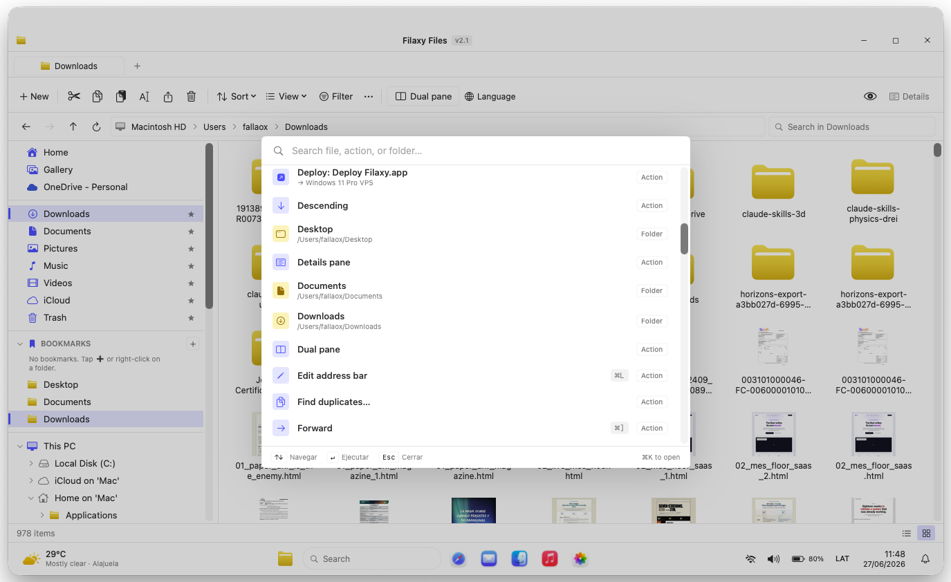 Quick actions in every row