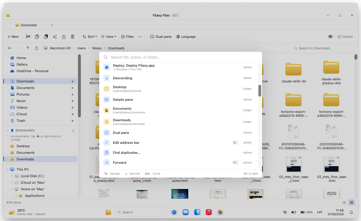 Quick actions in every row